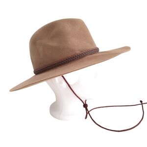 Akubra Kiandra Fur Felt Hat in Santone Pinched Cigar Shaped Crown Mens Size 57AU